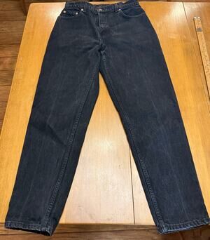 Vintage 1995 Levi's 551 relaxed fit tapered leg black 12 (30x31) USA made